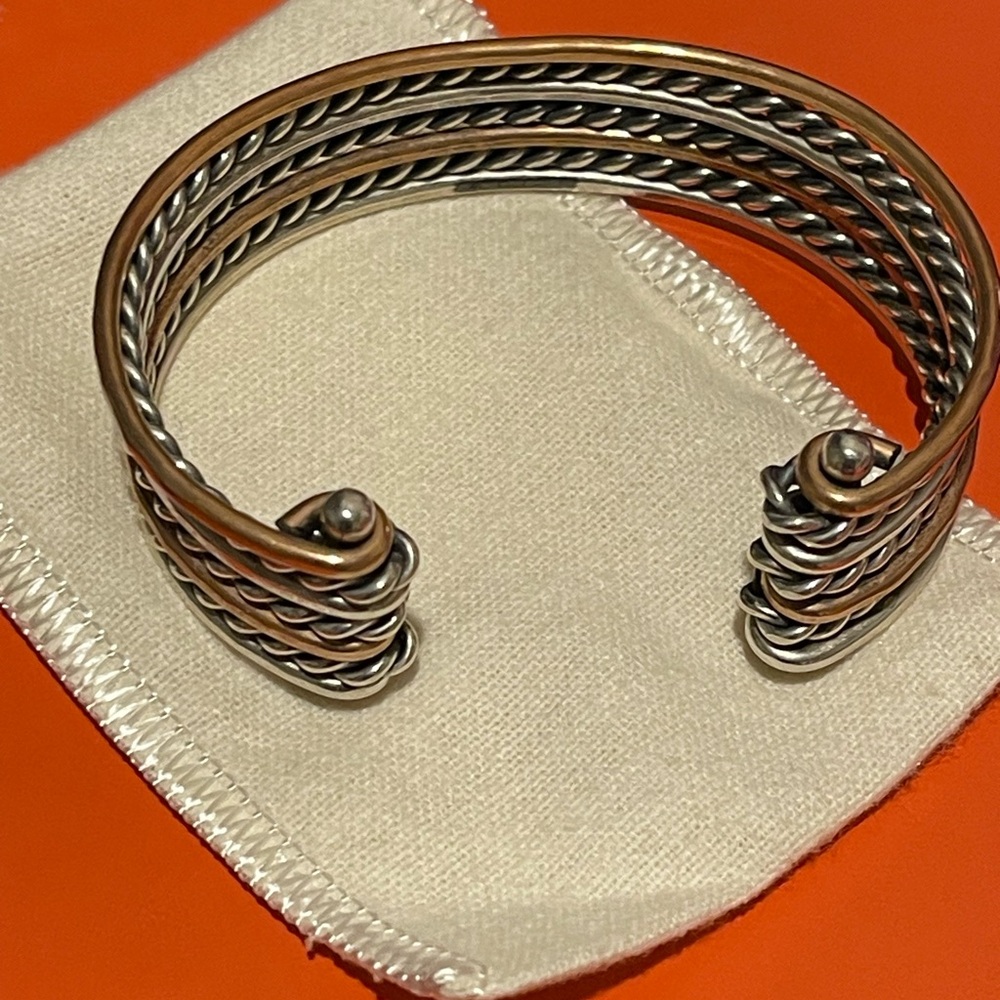 James Avery Silver Twisted Cable Cuff Bracelet - image 3